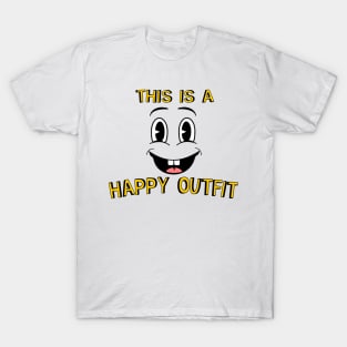 Happy Outfit Funny Smiling Cartoon Retro Face T-Shirt